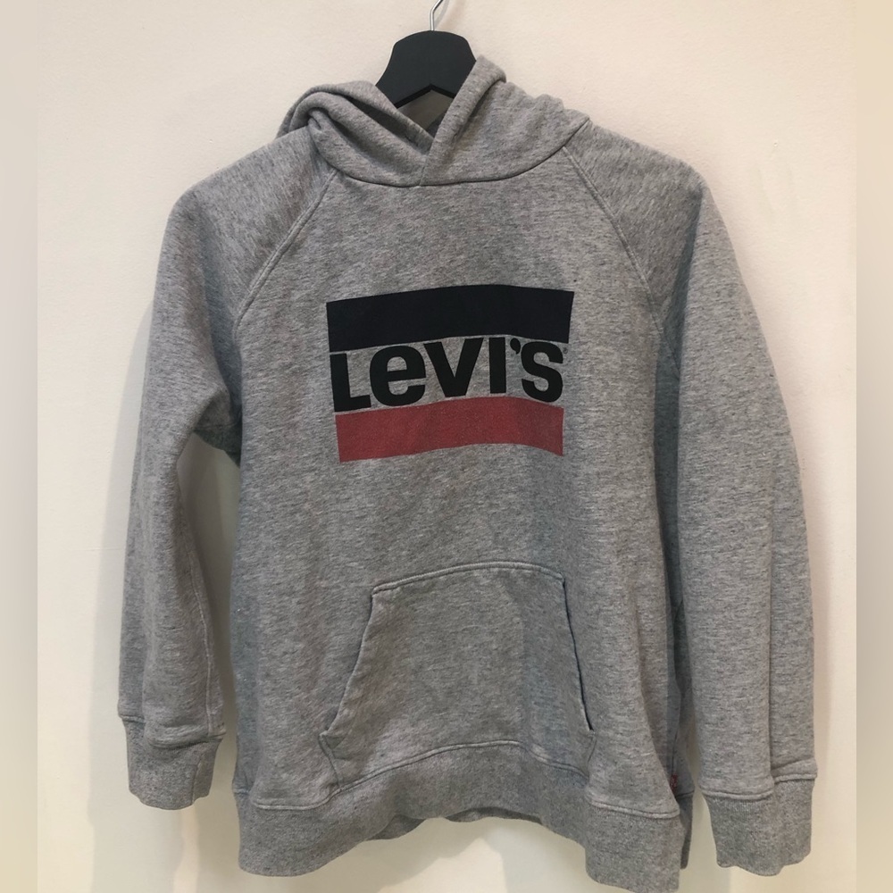 Levi's Gray Hoodie with Black and Red Logo
